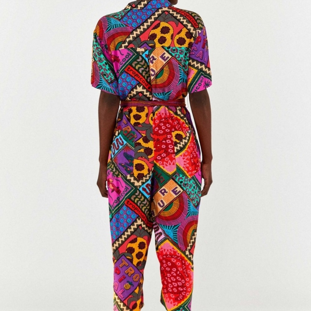 FARM Rio Multicolor Patchwork Print Jumpsuit - Picture 2 of 11